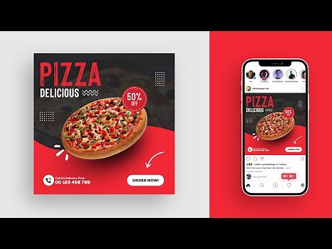 How to Make a Pizza Advertising Poster Ad Design in Photoshop CC 2021
