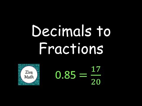 Decimals and Fractions | How to Convert Decimals to Fractions