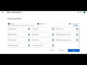 #2 Creating tenant and enabling the orchestrator service on the uipath cloud