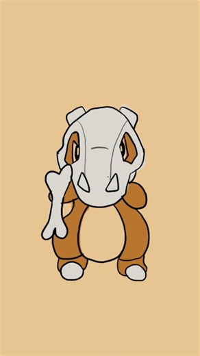 Practising Head On Perspective - Cubone #digitalart