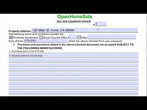 Seller Counter Offer Form (SCO) Tutorial