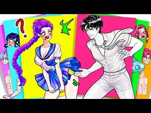 RUMI HUNTRIX and JINU SAJA BOYS Turn Invisible in Real Life - Kpop Demon Hunters | Sticker Book DIY