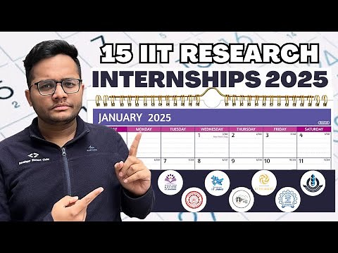 15 Research Internships to apply right now | IIT Internships 2025