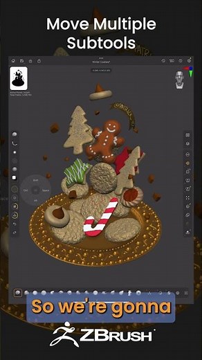 Move Multiple SubTools in ZBrush at the Same Time