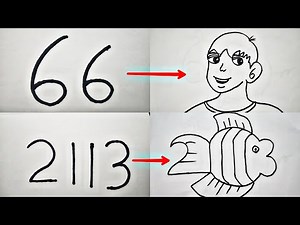 10 Easy Number Drawings For Kids ! How To Draw Anything From Numbers ! Art Game On Paper For Kids