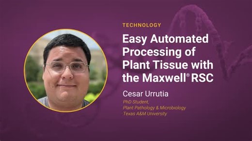 “I’m able to extract high-quality RNA from many samples in a day.” For one research group Texas A&M University, the Maxwell® automated purification system lets them consistently extract quality RNA from plant tissue samples for their rose rosette virus #virology studies. Trust Maxwell for reliable automated nucleic acid extraction from your samples. Learn more about the Maxwell® family of instruments here: https://bit.ly/3Y02J0q For Research Use Only. Not for use in diagnostic procedures. #Maxwe