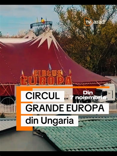 🎪 Circul Europa revine la Arad! Începând de vineri, 7 noiembrie, Circul Europa își deschide porțile în incinta ștrandului Neptun, cu un spectacol plin de adrenalină, emoție și zâmbete! #circ