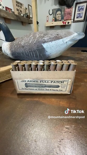 .30 Army (.30-40 Krag) ammunition produced by Winchester Arms prior to WWI. Developed in 1890 to replace the .45-70, the round was utilized in the Krag-Jørgenson M1892. #army #military #hunting #rifle #ww1 #m1892
