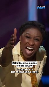 Cynthia Erivo burst onto the Broadway scene in the 2015 revival of The Color Purple, seen here performing on the 2016 Tony Awards. Nearly a decade later she is celebrating her third Oscar nomination. Read more of our celebration of this year’s Oscar nominees on Broadway Direct. Nominated for her performance as Elphaba in Wicked, the recognition marks her third Oscar nomination. She was previously nominated twice in 2020 for the movie Harriet, in the best song (“Stand Up”) and best actress catego
