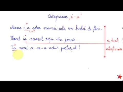 Ortograma ,,i-a" - Lecție de limba română