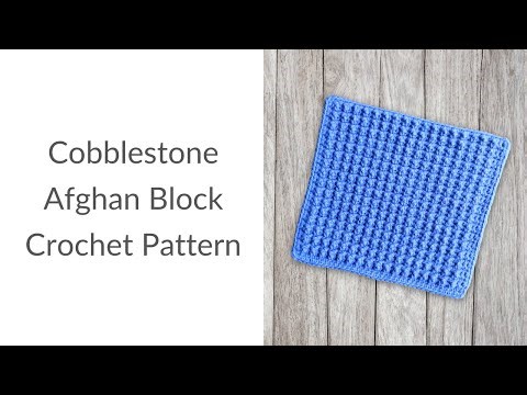 Crochet Cobblestone Afghan Block