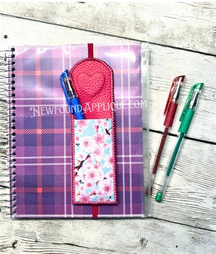 Puffy Heart Pen Pocket Embroidery Design - Etsy