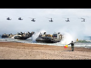 US Intense Beach Landing Exercise with Scary Amount of Amphibious Troops