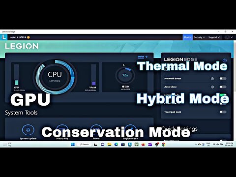 What is Hybrid Mode In Lenovo Vantage Software ? Uses Of Thermal Mode and Conservation Mode or more