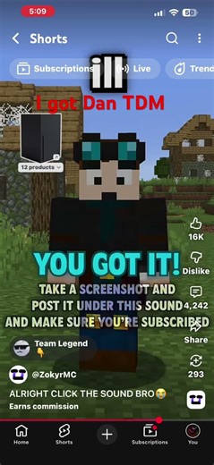 I got DanTDM #minecraft