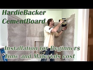 How to Install HardieBacker Cement Board in a Bathtub Shower for beginners. Time and Materials Cost.