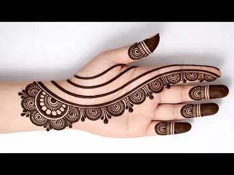 New stylish arabic mehndi design | easy front hand mehndi | simple mehandi design | mehndi design