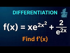 How to differentiate e to the power of a function (Chain & Product Rule)