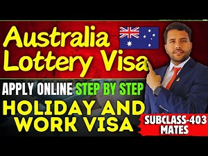 Australia Lottery Visa Apply Online Live Practical Example || Work and Holiday Visa Step by step