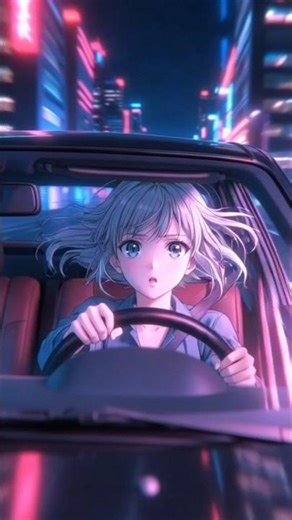 “Anime Driving Girl 🚗✨ | High-Speed Action Shots | Cinematic Car Scene”