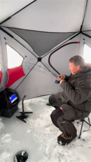 Nothing like jigging up lake trout and hearing the drag work on your jig rod! Music to any hardwater fisherman! #laketrout #maine #winter | Peterson's Guide Service of Maine