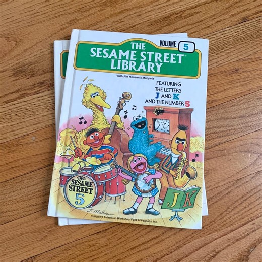 1978 Sesame Street Library Volume 5: Letters J, K & Number 5 - Educational Children's Book - Etsy