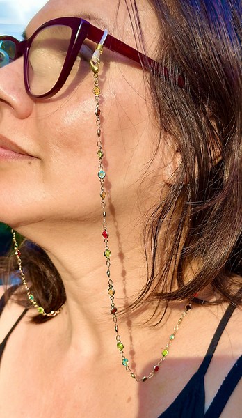Versatile Colored Gem Glasses Chain— 3 in 1 Eye Glasses Chain/bracelet/necklace Combo - Etsy