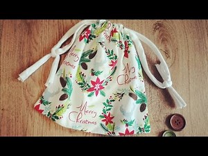 Fabric drawstring gift bag
