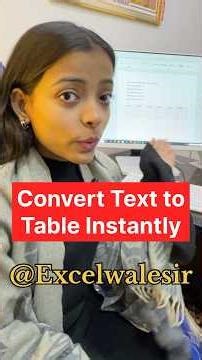 Convert Text to Table Instantly #excelwalesir #ytshorts #microsoftoffice #mswordtricks