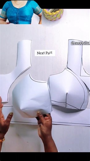 Reba Modak | 48 size Single Katori Blouse Drafting Paper Cutting ✅✂️ Please Watch #easystitch #learnsewing🪡🧵 #blouseideas #frontpart #womenclothing... | Instagram