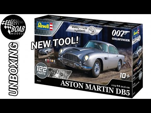 NEW Aston Martin DB5 Unboxing - Bond 007 Goldfinger - 1/24 Revell Model kit