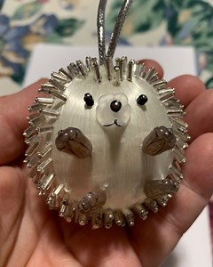 Hedgehog - DIY Ornament Kit: 2" Satin Ball With Beads & Pins - Etsy