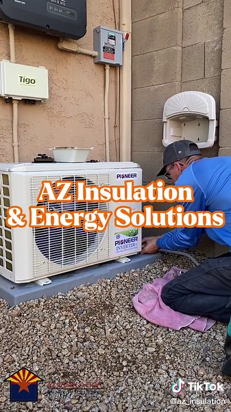 Have you ever heard of a mini split? #azinsulation #energysolutions #minisplit #airconditioner #arizona #energybill #fyp #becoolaz #smallbusiness #savemoney