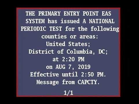2019 National Periodic EAS Test - Cable EAS Activation - 8/7/2019 2:20pm
