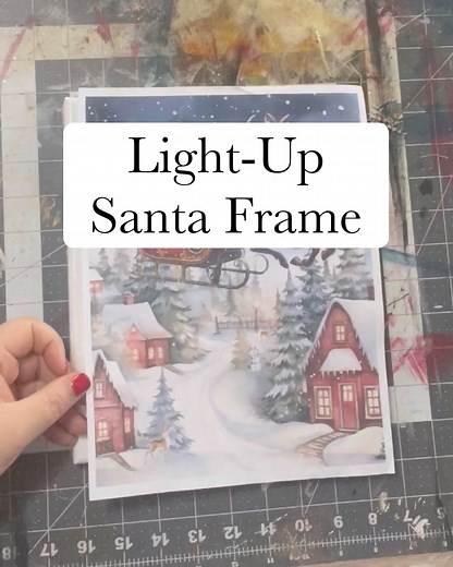 Light-up Santa frame | Burlap Kitchen