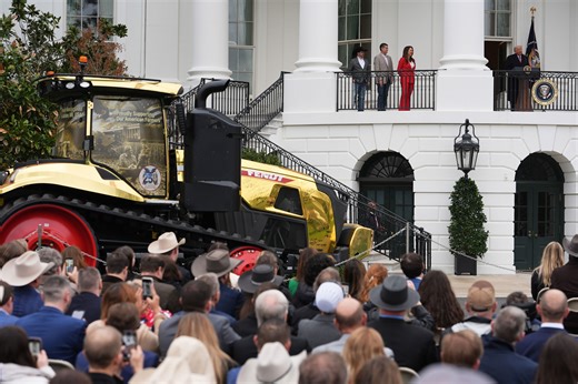 White House unveils 'OnlyFarms' website, welcomes farmers with golden tractor on South Lawn