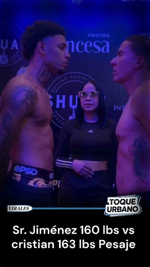 Sr Jiménez 160 lbs vs cristian 163 lbs Pesaje