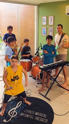 Antonyel Pacheco on Instagram: "Smells Like Teen Spirit - Nirvana Kurt Cobain mirim ao vivo e a cores!!! Hello, hello, hello, how low? #schoolofrock #rockstar #music #instagram #rock"