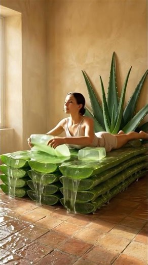 This Aloe Vera Gel Bed ASMR Is Deeply Relaxing 🌿