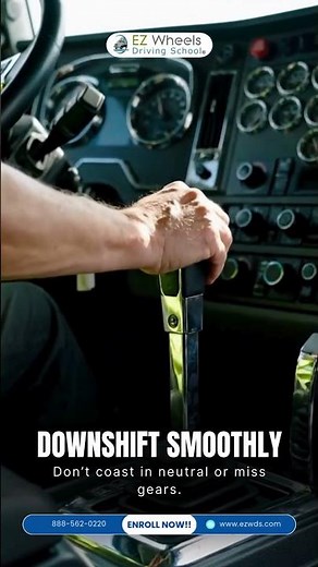 Downshift Smoothly | CDL Skills Training