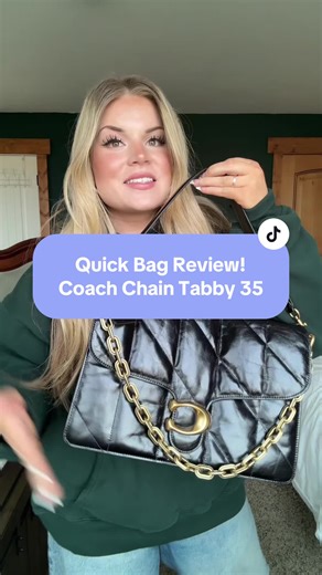 Review of Coach Chain Tabby 35 Bag in Quilted Leather