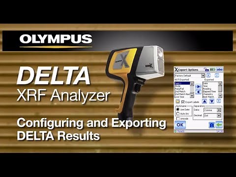 Configuring and Exporting DELTA XRF Analyzer Results