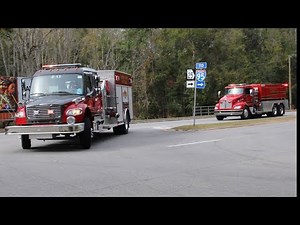 Camden County Fire Rescue Engine, Tanker & Life Squad 11 Responding