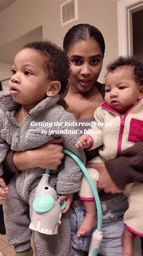 Nighttime routine routines with two under two is always extremely chaotic 😅 good thing they’re spending the rest of the night with grandma