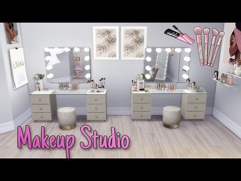 MAKEUP STUDIO INTERIOR THE SIMS 4 SPEED BUILD | ROOM DOWNLOAD & CC FOLDER