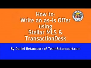 How to create an offer beginning with the MLS