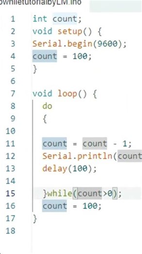 do-while loop in Arduino UNO. #arduino #coding #loop #circuit #embedded_system #microcontroller