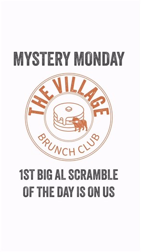 Mystery Monday! Today’s secret item was the Big Al Scramble — and the first person at Torquay to order it off the new Brunch Club Menu got it for free. This week “Anita” (a Torquay regular) was our lucky winner! Think you can guess next week’s pick? Stay tuned… 👀🍳✨ | The Village Restaurant
