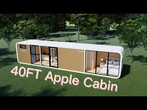 20/40ft luxury steel structure apple cabin tiny home for living