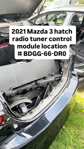 2021 Mazda 3 hatch radio tuner control module computer part number BDGG-66-DR0 location on car